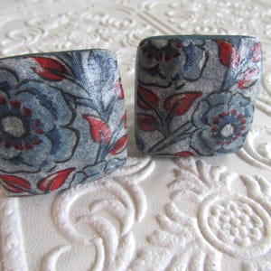 Blue and Red Floral Ceramic Knobs
