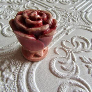 Handpainted Rose Knob Available Individually One of a Kind