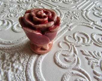 Handpainted Rose Knob Available Individually One of a Kind