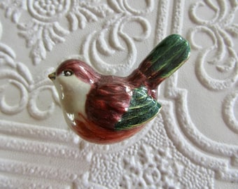 3 Bird Knobs Painted Brass Finish