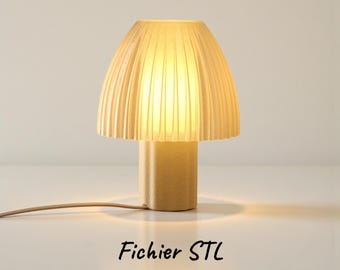 Fichier STL de lampe de chevet champignon en impression 3D : éclairage DIY, téléchargement numérique, décoration d'intérieur, impression 3D