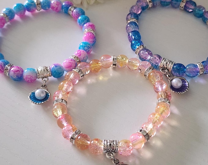 Multicolor Beaded Stretch Bracelet for Her - Lightweight Handmade Jewelry - Adjustable Boho Style Gift