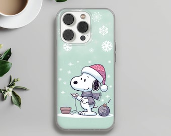 Christmas Snoopy Phone Case, Elegant Holiday Cover