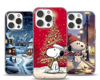 Snoopy Phone Case Christmas cover for iPhone 16e, 17 Pro Max, 17 Air, Samsung S25 Edge, A16, Pixel 10, 9A