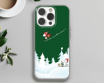 Snoopy Christmas TPU Phone Case: Cartoon Dog Cover