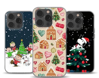 Christmas Phone Case Snoopy cover for iPhone 16e, 17 Pro Max, 17 Air, Samsung S25 Edge, A16, Pixel 10, 9A