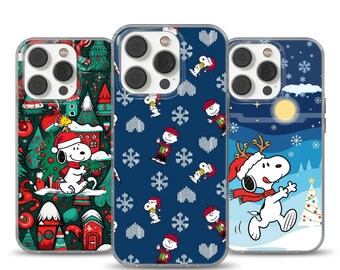 Snoopy Phone Case Christmas cover for iPhone 16e, 17 Pro Max, 17 Air, Samsung S25 Edge, A16, Pixel 10, 9A