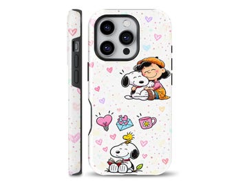 snoppy} Phone Case Carton Dog Cover fits iPhone 18 Pro, 15, 13, 16e, Samsung S26 ultra, S21, S23 Ultra, Google pixel 11, 8A