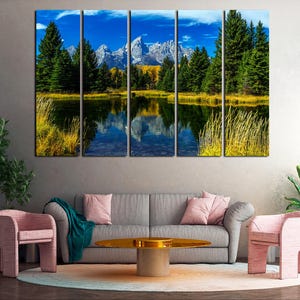 Grand Teton National Park Canvas Print – Wyoming Wall Art, Mountain Landscape, Multi Panel or 1 Panel, Large Canvas, Nature Home Decor