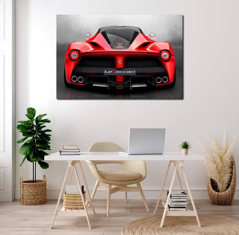 Laferrari Rear View Wall Art – Hypercar Legacy Canvas – Bold Italian ...