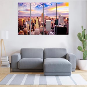 Empire State Building NYC Canvas Print – Iconic New York Skyline Wall Art – Urban Architecture Poster for City Lovers - NYC Wall Art Canvas