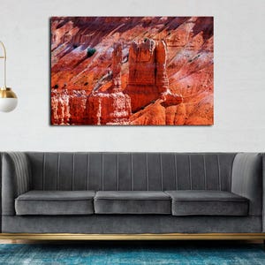 Paunsaugunt Plateau Color Canvas – Vibrant Utah Landscape Wall Art – Desert Canyon Print for Home & Cabin Decor - Utah Nature Art Prints