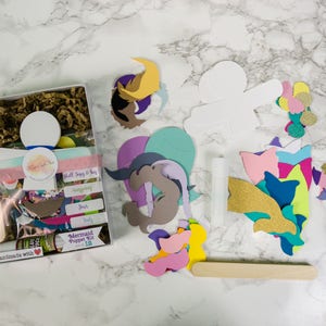 Mermaid Puppet Kids Craft Kit Birthday Gift Set of 12 image 8