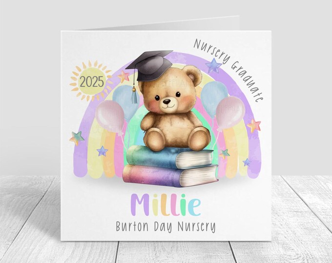 Personalised Nursery Graduation Card for Him, Preschool Graduation Card ...