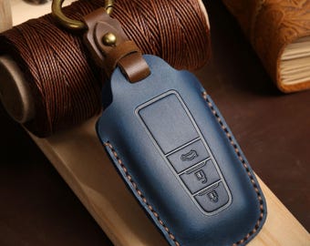 Suitable For Toyota Key Bag Camry Avalon Retro Crazy Horse Leather Pure Handmade Car Key Cover