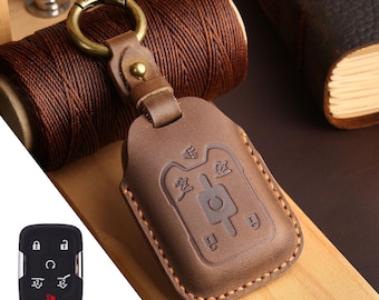 GMC Leather Key Cover Key Shell 4,5,6 Buttons For Chevrolet Car Keys