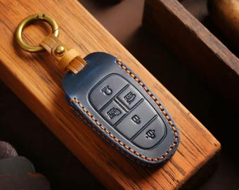 Funda para llave de coche adecuada para Hyundai STARIA/SONATA, carcasa protectora de cuero.