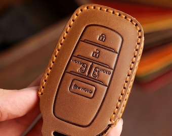 Handmade Cowhide Leather Key Cover for Toyota Alphard Sienna