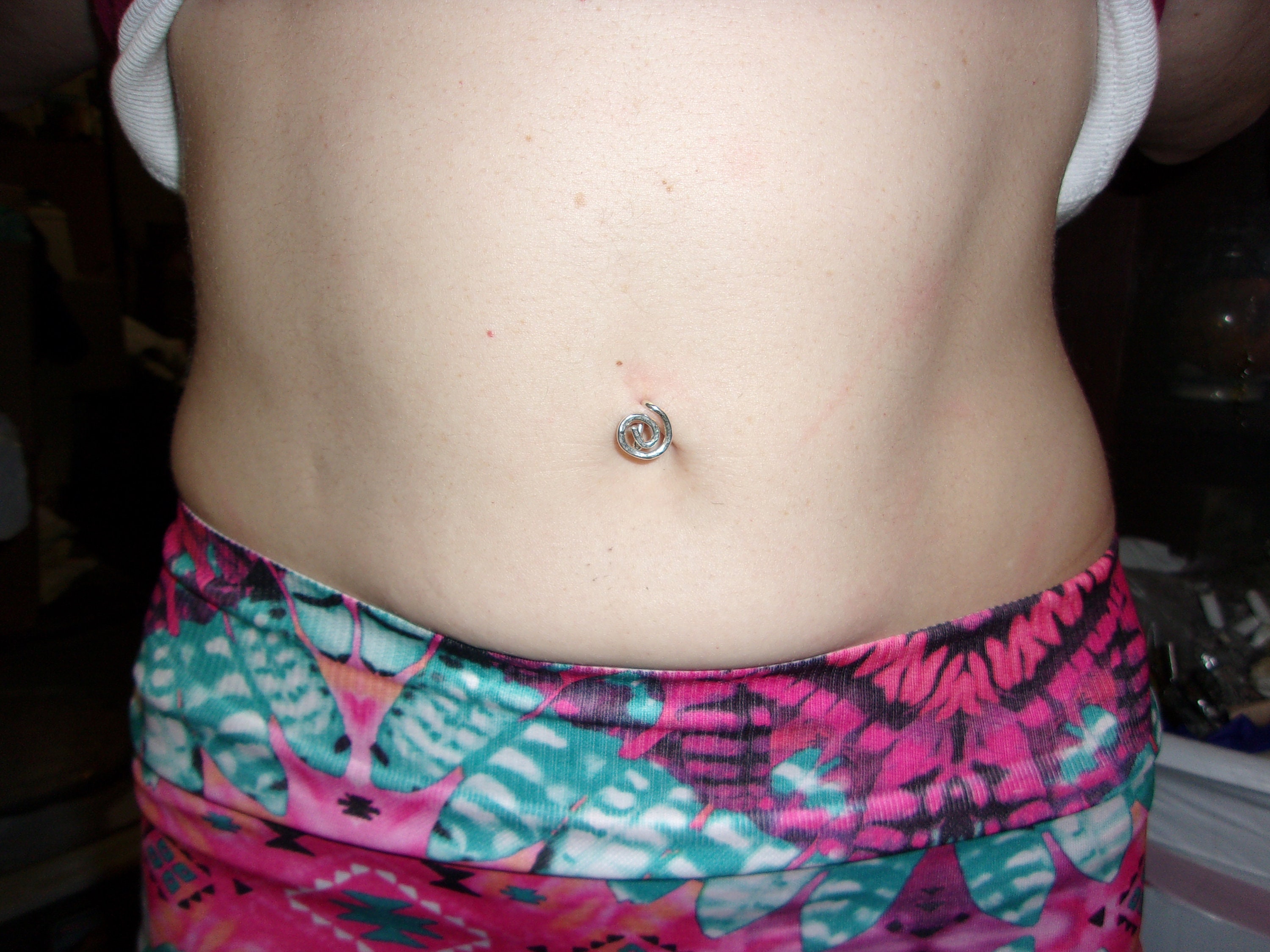 No Ball Needed Open Spiral Belly Button Ring Sterling Silver Etsy