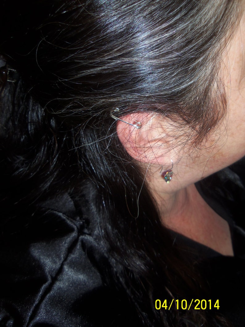 Safety Pin Belly Button Ring 20 18 or 16 Gauge Sterling Etsy