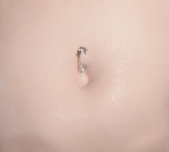 Safety Pin Belly Button Ring 20 18 Or 16 Gauge Sterling Etsy