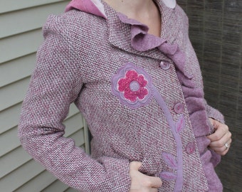 OOAK Unique repurposed ladies medium jacket