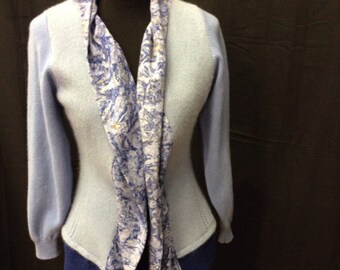 Ladies small upcycled wool cardigan  sweater