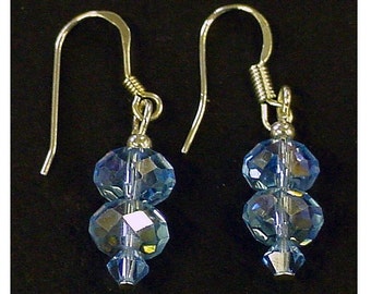 swarovski crystals/sterling silver earrings