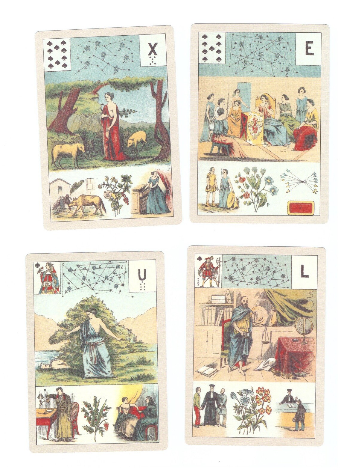 Pdf-printable Lenormand 54 Oracle Cards Instant Download - Etsy
