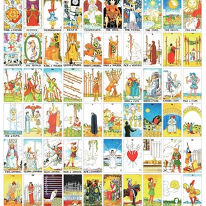 PDF TINY Size / Printable, Colored Tarot Decks Instant Download - Etsy