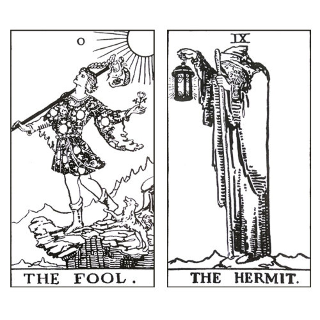 PDF printable, Color Your Own Tarot Deck 22 Major Arcna Instant