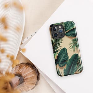Tropic Dusk iPhone Case – Vibrant Jungle Sunset Design with Lush Tropical Leaves & Exotic Nature Vibes for iPhone 13-16