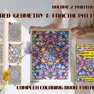 Sacred Geometry Coloring Book: 58 Spiritual Designs for Meditation (Printable PDF)