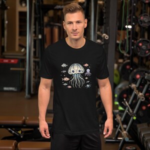 Kawaii Jellyfish Friends T-Shirt – Cute Ocean Sea Creatures Tee, Pastel Aesthetic, Gift for Anime Lovers