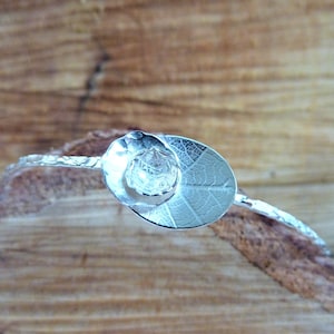 Poppy stacking bangle: Handmade, hammered sterling silver