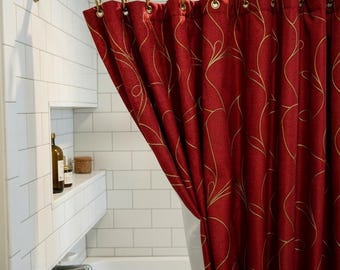 Handmade Brass Shower Curtain Rod Unlacquered Straight Bathroom Curtain Rail Luxury Gold Bath Decor