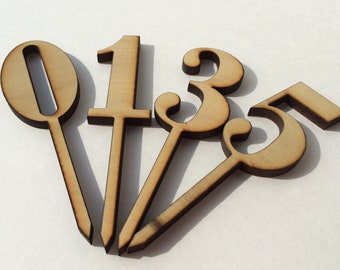 Cake Topper – Wooden Number
