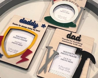 Fridge Photo Magnet, Photo Frame Magnet, Dad Photo Magnet, Daddy Photo Magnet, Grandpa Photo, Father’s Day Gift, Dad Gift, Birthday Gift