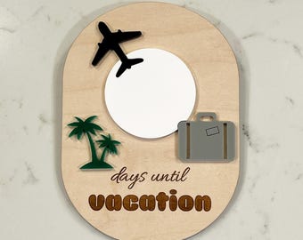 Vacation Countdown Magnet | Dry Erase Countdown | Days Until Vacation | Fridge Magnet | Sleeps Until Vacation