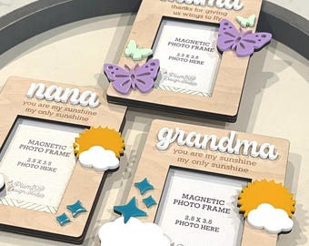 Fridge Photo Magnet, Photo Frame Magnet, Mama Photo Magnet, Grandma Photo Magnet, Nana Magnet, Mother's Day Gift, Mom Gift, Birthday Gift