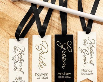 Personalized Acrylic Wedding Tags: Bridal Party Gifts
