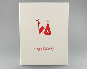 Party Hats - Letterpress Cards
