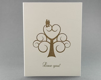 Love You - Letterpress Card