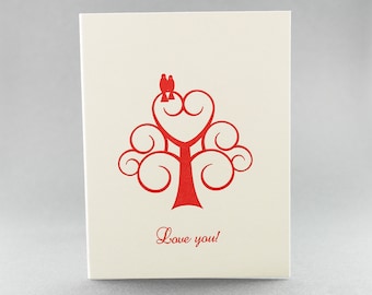 Love You - Letterpress Card