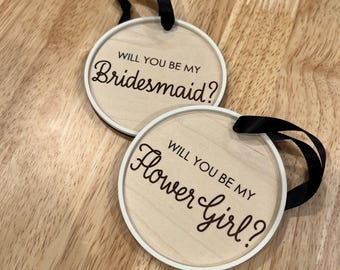 Wedding Ornament | Bridal Party Gifts | Will you be my Bridesmaid | Flower Girl