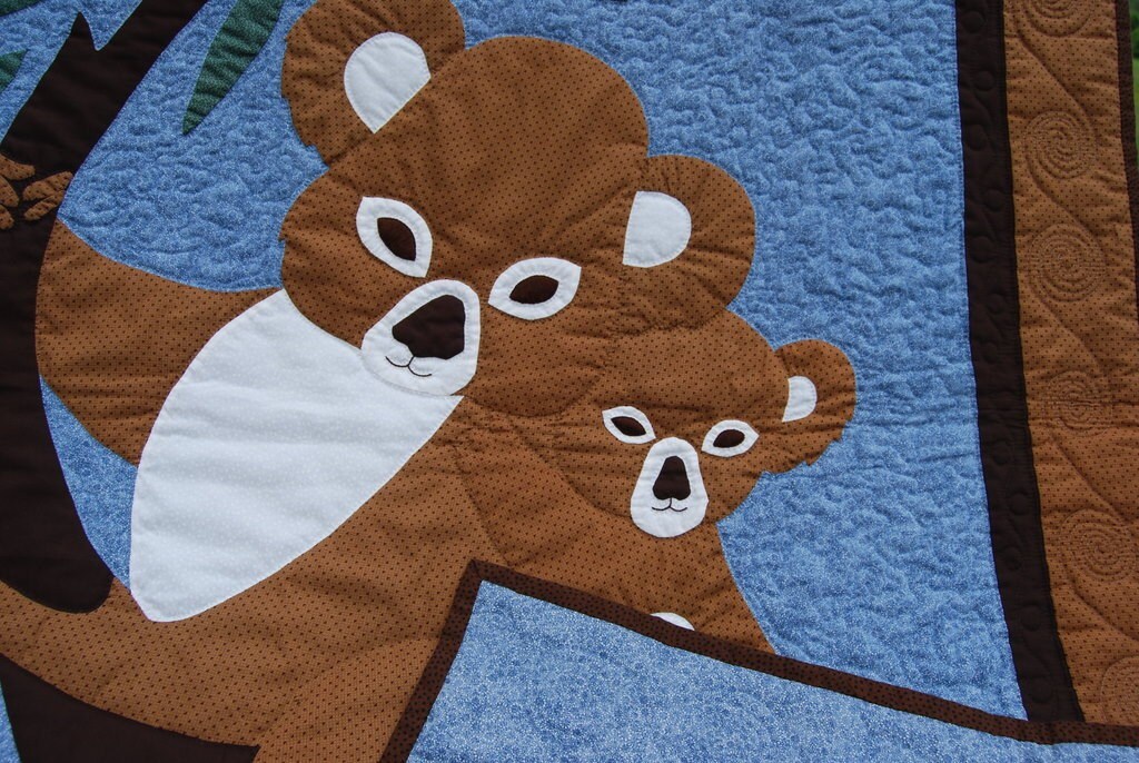 Koala Bear Quilt CribToddlerWallhanging Baby Handmade Etsy