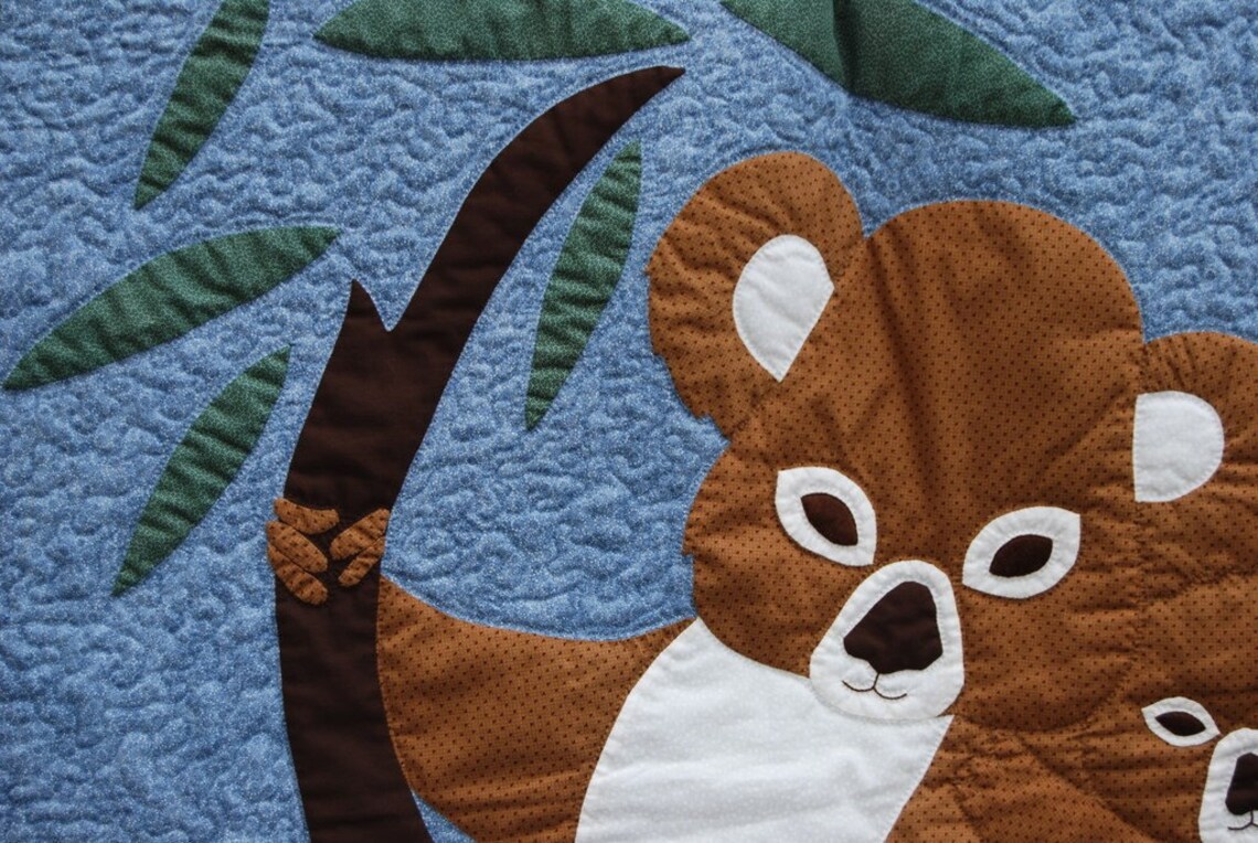 Koala Bear Quilt CribToddlerWallhanging Baby Handmade Etsy