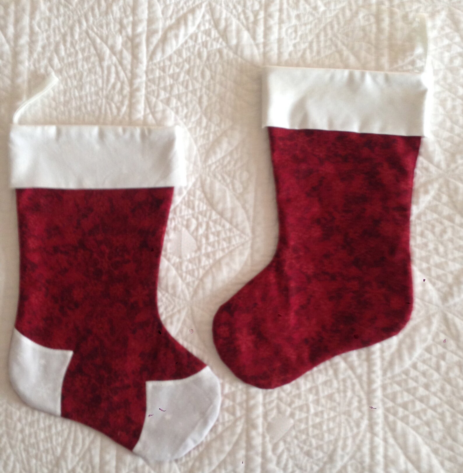 Christmas Stocking Holiday Stocking Handmade Classic Red | Etsy