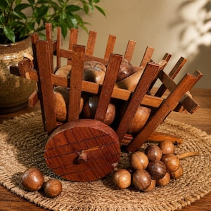 Monkey Pod Wooden Fruit - Etsy