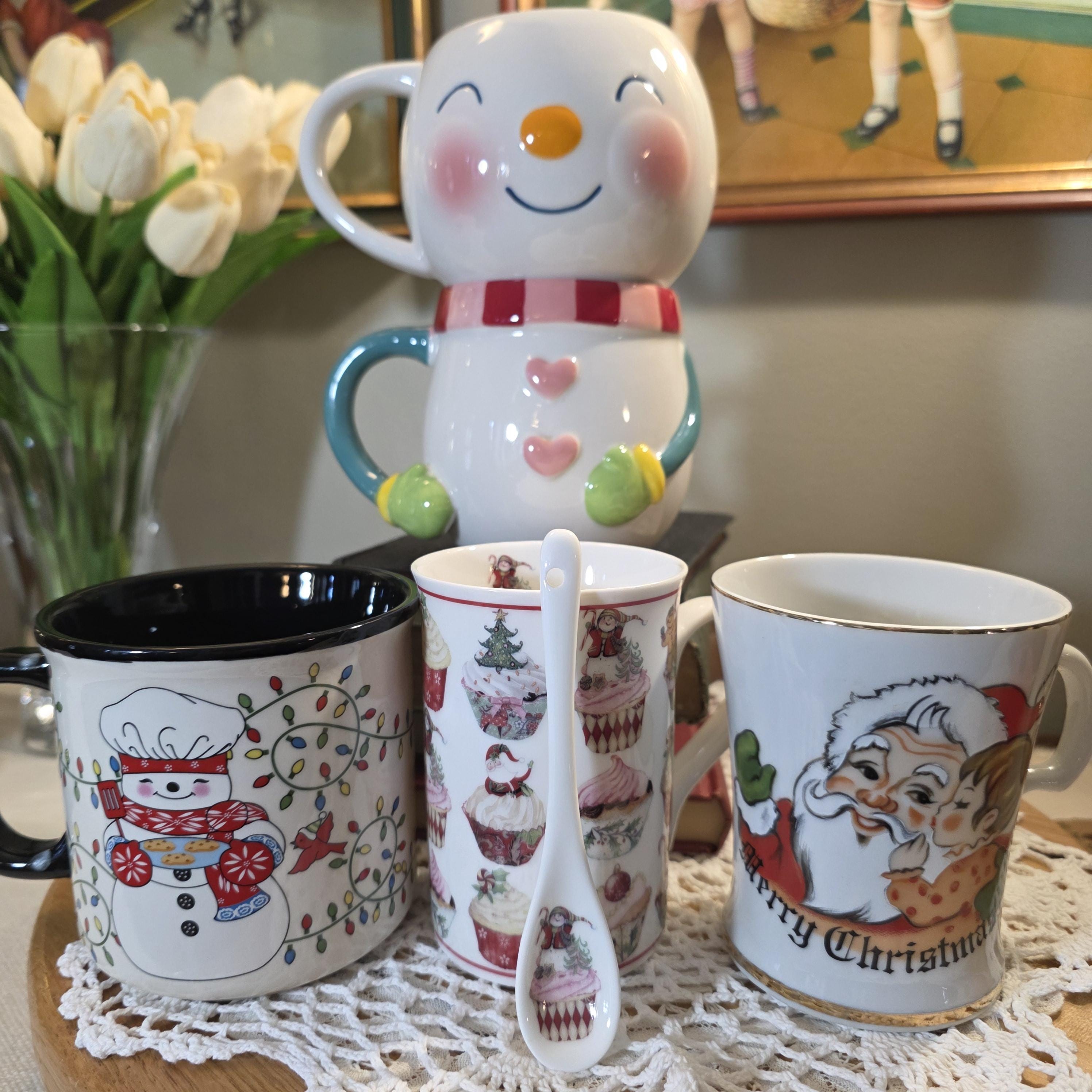 レア！ ヴィンテージ レフトン サンタ&トナカイ クリスマス 蓋付き